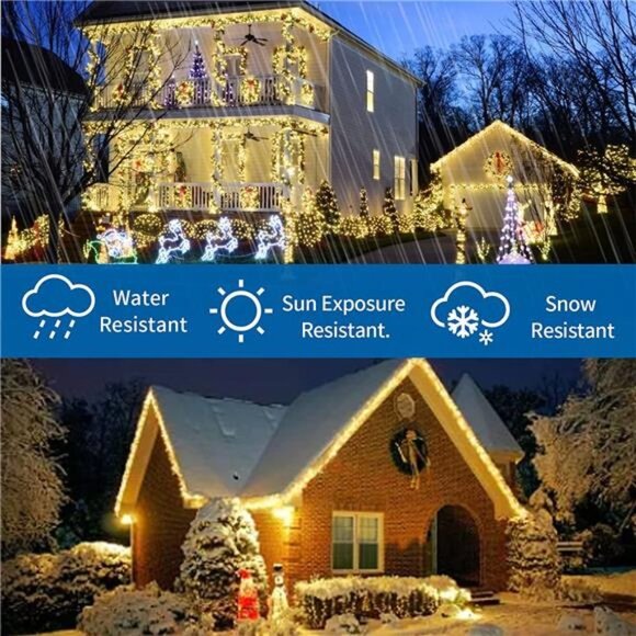 String Lights Outdoor/Indoor, 200LED Ultra-Bright Christmas Tree Lights,72FT - Picture 6 of 6
